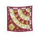 FOULARD HERMES CLIQUETIS JULIA ABADIE CARRE 90 SOIE ROUGE SILK SCARF BOITE 460€