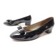 CHAUSSURES SALVATORE FERRAGAMO VARA 10.5 41 FR ESCARPINS EN CUIR VERNI NOIR 498€