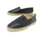 NEUF CHAUSSURES CHANEL ESPADRILLES LOGO CC G29762 39 CUIR NOIR NEW SHOES 790€