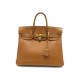 SAC A MAIN HERMES BIRKIN 32 HAUT A COURROIES HAC 2002 EN CUIR TOGO GOLD HAND BAG