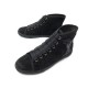 NEUF CHAUSSURES LOUIS VUITTON STELLAR PERFOREES 37 DAIM NOIR SNEAKERS SHOES 850€