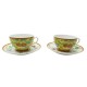 NEUF LOT 2 TASSES A DEJEUNER ET SOUCOUPES HERMES LA SIESTA PORCELAINE CUP 540€