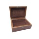 VINTAGE BOITE HERMES A BIJOUX EN BOIS LOUPE DE NOYER MARRON WOOD JEWEL BOX