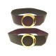 CEINTURE HERMES LIEN REVERSIBLE T95 BOUCLE DOREE CUIR MARRON BORDEAUX BELT 1000€