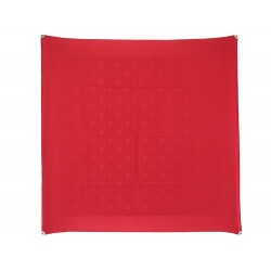 NEUF FOULARD LOUIS VUITTON CARRE 90 CM MONOGRAM LV EN SOIE ROUGE NEW SCARF 460€