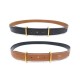 VINTAGE CEINTURE HERMES LIEN REVERSIBLE 28 MM T95 EN CUIR NOIR ET GOLD BELT 650€