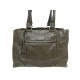 SAC A MAIN CELINE CABAS CHARM CALECHE CUIR KAKI LEATHER HAND BAG PURSE 1500€