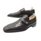 CHAUSSURES LOUIS VUITTON MOCASSINS CUIR DAMIER 09.5 43.5 LOAFERS SHOES 850€