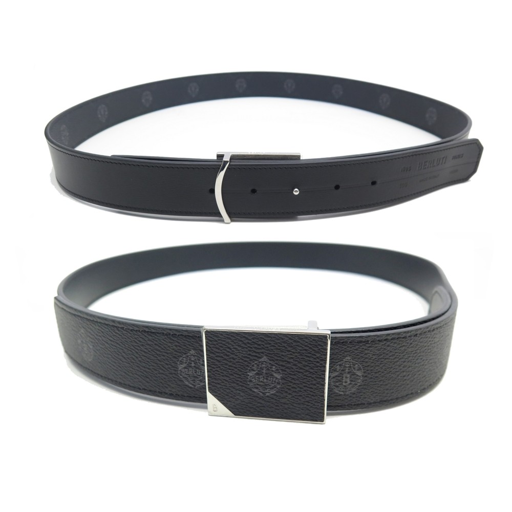 Hockenheim leather belt Louis Vuitton Black size 95 cm in Leather