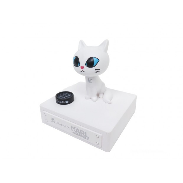 NEUF FIGURINE KARL LAGERFELD MS. CHOUPETTE TOKIDOKI PLASTIQUE BLANC CAT FIGURE