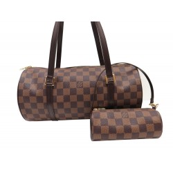 NEUF SAC A MAIN LOUIS VUITTON PAPILLON TOILE DAMIER EBENE TROUSSE BAG PURSE 895€