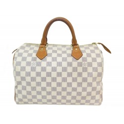 SAC A MAIN LOUIS VUITTON SPEEDY 30 N41533 EN TOILE DAMIER AZUR HAND BAG 1350€