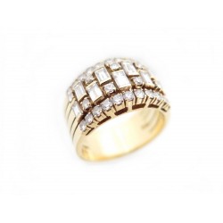 BAGUE OR JAUNE DIAMANTS 