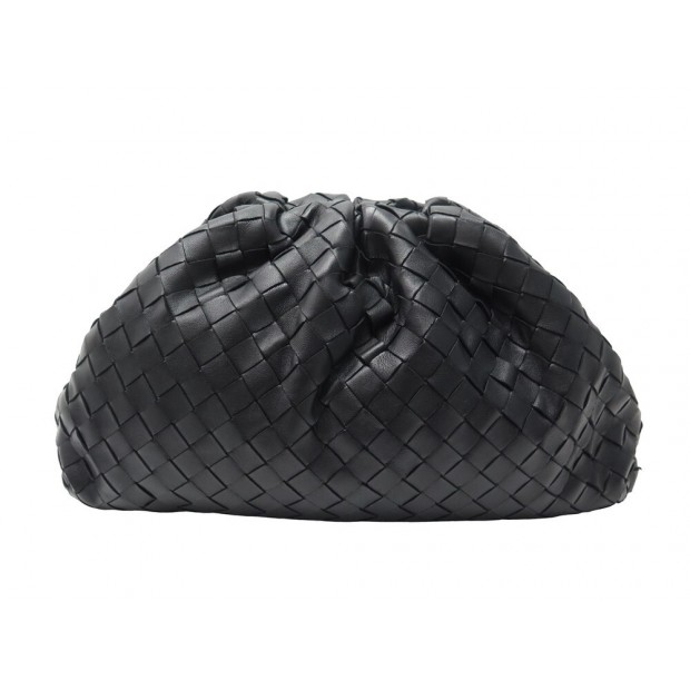 NEUF SAC A MAIN BOTTEGA VENETA THE POUCH CUIR INTRECCIATO NOIR POCHETTE 3200€