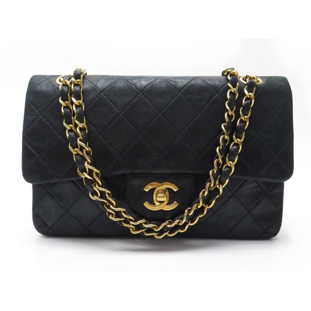 VINTAGE SAC A MAIN CHANEL TIMELESS CLASSIQUE MEDIUM EN CUIR NOIR HAND BAG 9700€