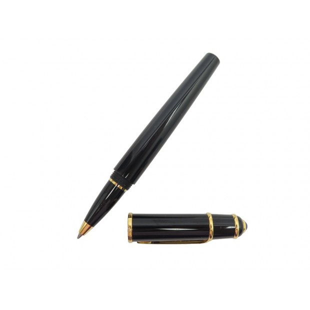 STYLO BILLE CARTIER DIABOLO ROLLERBALL EN RESINE NOIR BLACK RESIN PEN 485€