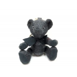 NEUF PORTE CLE BURBERRY TEDDY BEAR 39976401 EN CACHEMIRE NOIR BIJOU DE SAC 125€