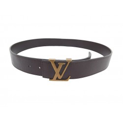 CEINTURE LOUIS VUITTON LV INITIALES 40MM EN CUIR MARRON T 100 LEATHER BELT 515€