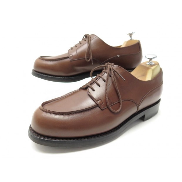 NEUF CHAUSSURES JM WESTON DERBY GOLF 641 8D 42 CUIR CAMEL LEATHER SHOES 820€