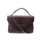 NEUF SAC A MAIN SAINT LAURENT GRAND COLLEGE 392738 EN CUIR BORDEAUX BAG 1990€