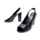 CHAUSSURES CHANEL ESCAPINS G31671 CUIR MATELASSE VERNI NOIR 39 PUMPS SHOES 1000€