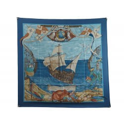 NEUF FOULARD HERMES CHRISTOPHE COLOMB DECOUVRE L'AMERIQUE SOIE SCARF 460€