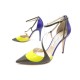 NEUF CHAUSSURES JIMMY CHOO MUTYA 40 SANDALES ESCARPINS CUIR TRICOLORE SHOES 650€