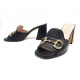 CHAUSSURES GUCCI MULES MORS 655412 EN CUIR NOIR 38 SANDALES SANDALS SHOES 750€