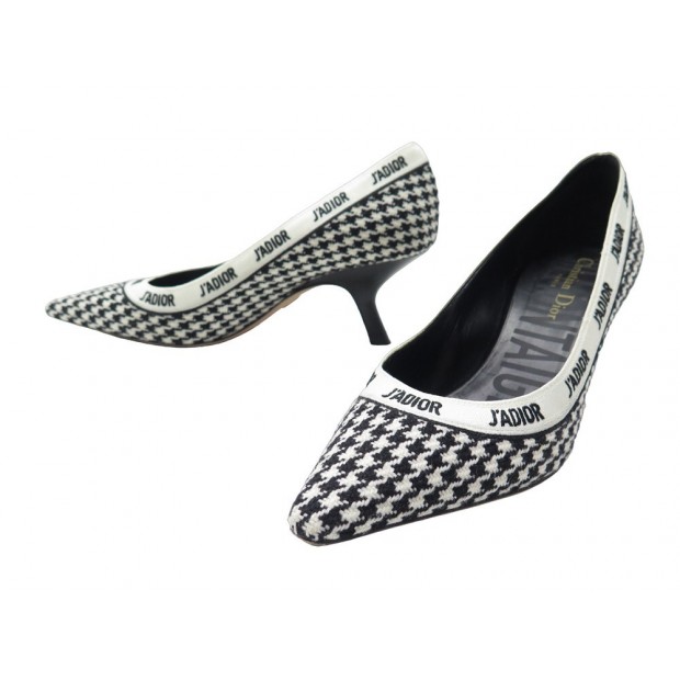 CHAUSSURES CHRISTIAN DIOR ESCARPINS J'ADIOR PIED DE POULE 37 PUMPS SHOES 990€