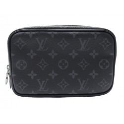 NEUF TROUSSE LOUIS VUITTON M46577 POCHE TOILETTE PM TOILE MONOGRAM ECLIPSE 600€