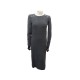 ROBE CHANEL PULL LONGUE P59283K07755 XS 34 CACHEMIRE ANTHRACITE DRESS 5500€