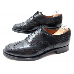 CHAUSSURES CHURCH'S BURWOOD RICHELIEU 8.5G 42.5 LARGE EN CUIR NOIR SHOES 620€