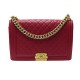 SAC A MAIN CHANEL GRAND BOY CUIR MATELASSE ROUGE BANDOULIERE HANDBAG PURSE 6700€