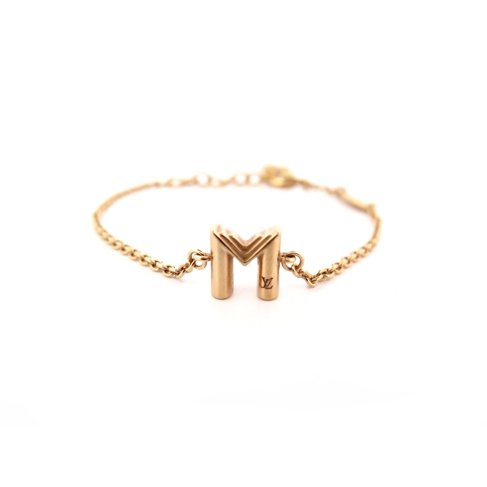 Louis Vuitton LV & Me Bracelet, Letter F Gold Metal