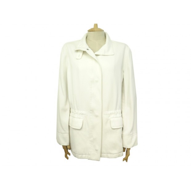 NEUF VESTE LORO PIANA 48 IT 42 FR L EN COTON BLANC BLOUSON COTTON JACKET 2500€