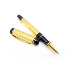 STYLO ROLLERBALL PARKER DUOFOLD EN PLAQUE OR DORE GOLD PLAQUED PEN 550€