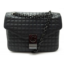 SAC A MAIN CELINE C CLASSIQUE MEDIUM MAT CUIR NOIR BANDOULIERE HAND BAG 3300€