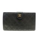 VINTAGE PORTEFEUILLE CHANEL CLASSIQUE MATELASSE NOIR PORTE MONNAIE WALLET 1310€