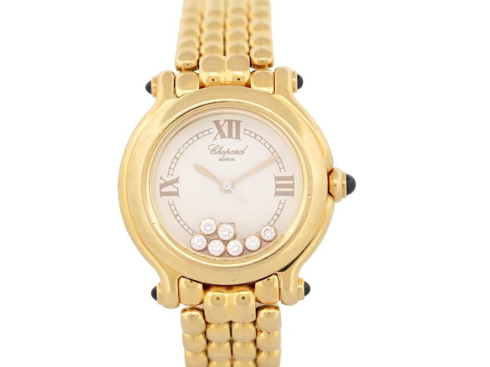 montre chopard happy sport 4144 33 mm or jaune 18k et