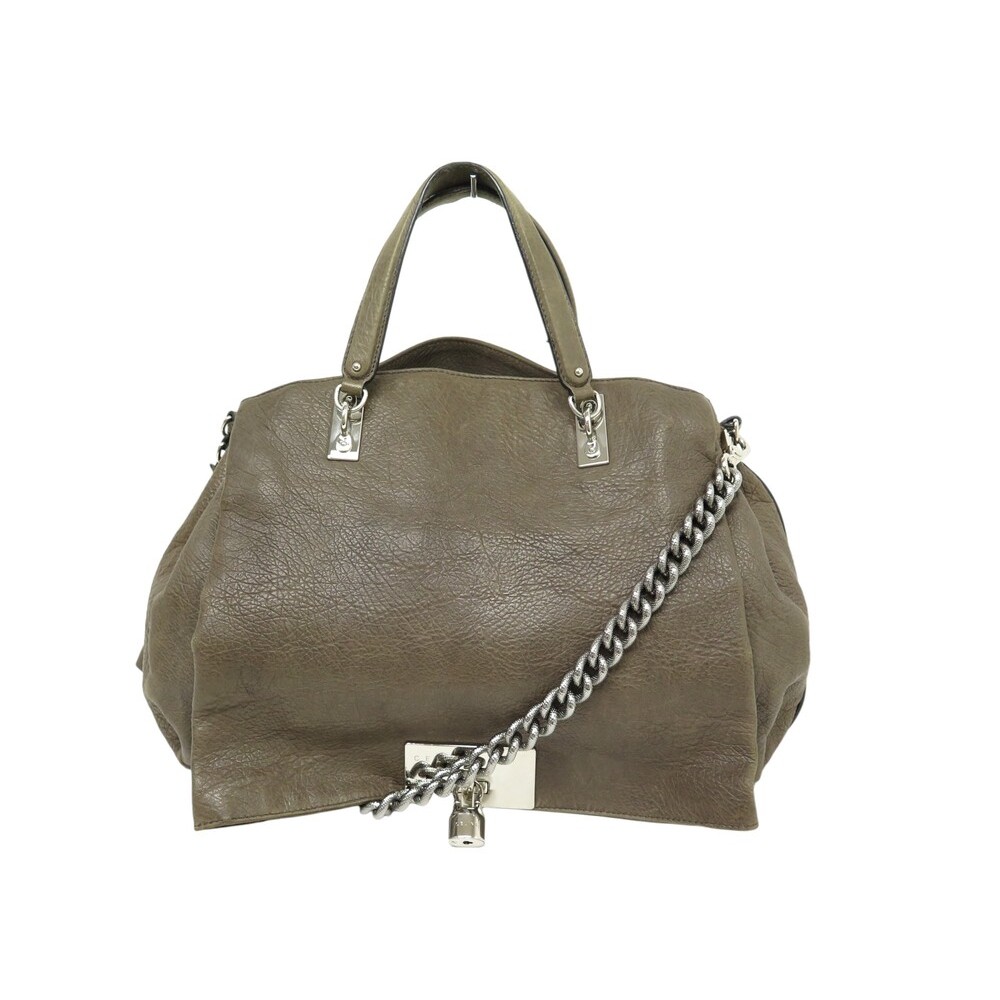 sac a main celine en cuir graine taupe a bandouliere