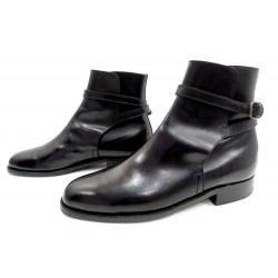 NEUF CHAUSSURES JM WESTON JODHPUR BOTTINES 9.5D 43.5 EN CUIR NOIR BOOTS 850 