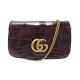 NEUF SAC A MAIN GUCCI SUPER MINI GG MARMONT 476433 CUIR DE CROCODILE BAG 12000€