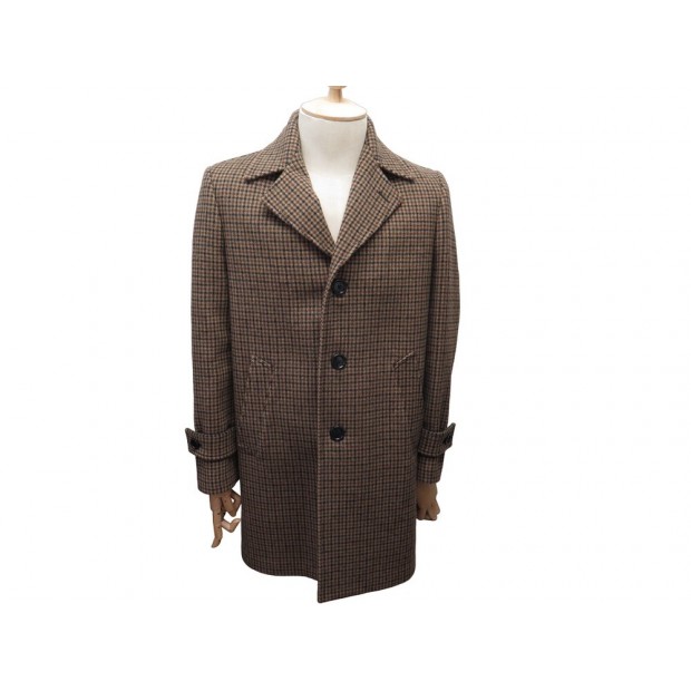 NEUF MANTEAU LONG CELINE PIEDS DE POULE 2M159892E M 4650 LAINE WOOL COAT 4200€