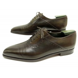 NEUF CHAUSSURES BERLUTI PERFORATIONS RICHELIEU 10 44 EN CUIR PATINE SHOES 1655€