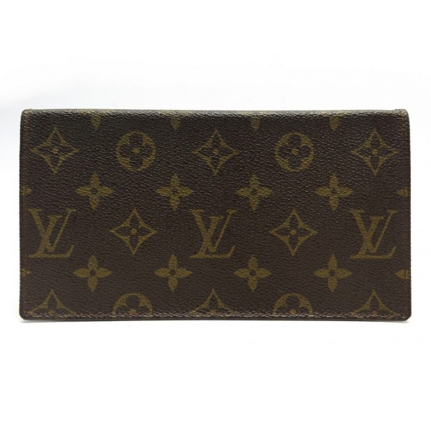 VINTAGE PORTE CHEQUIER LOUIS VUITTON EN TOILE MONOGRAM CANVAS CHECKBOOK 420€