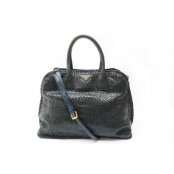 SAC A MAIN PRADA MADRAS CABAS EN CUIR TRESSE BANDOULIERE BRAIDED BAG PURSE 2000€