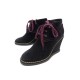 CHAUSSURES CHANEL BOTTINES G31258 INTERLOCKING CC 37.5 A TALONS COMPENSES 905€