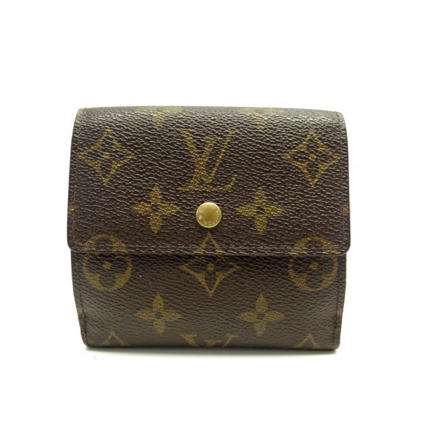 NEUF VINTAGE PORTEFEUILLE LOUIS VUITTON ELISE TOILE MONOGRAM MONNAIE WALLET 470€