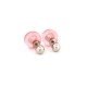 BOUCLES D'OREILLES CHRISTIAN DIOR TRIBALES PERLES ROSES PINK EARRINGS 350€