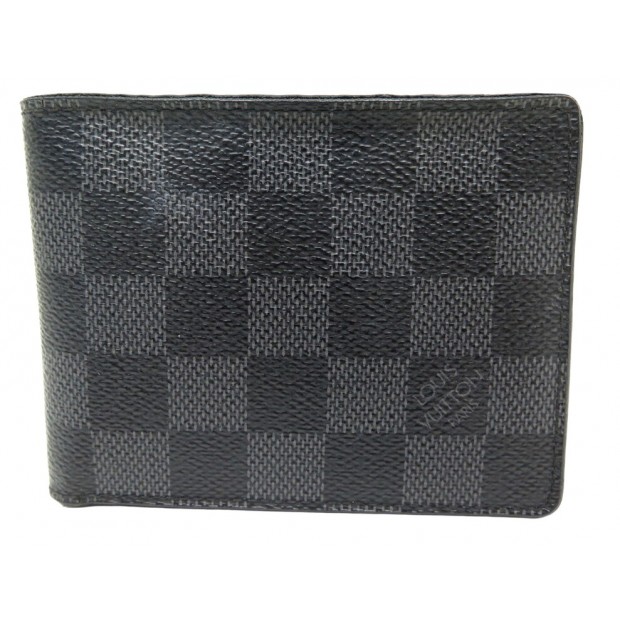 PORTEFEUILLE LOUIS VUITTON SLENDER TOILE DAMIER GRAPHITE PORTE CARTE WALLET 400€